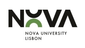 Logo der NOVA University Lisbon mit stilisierter schwarzer und grüner Schrift auf weißem Hintergrund.